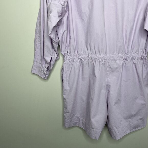 AKNVAS Womens Ketevan Romper Small S Purple Cotton USA Long-Sleeve Tie-Waist - Picture 11 of 15